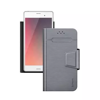 Чехол Deppa универсальный WalletFold 4.3-5.5'' gray