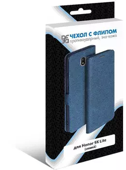 Чехол DF для Honor 9X Lite Blue hwFlip-89