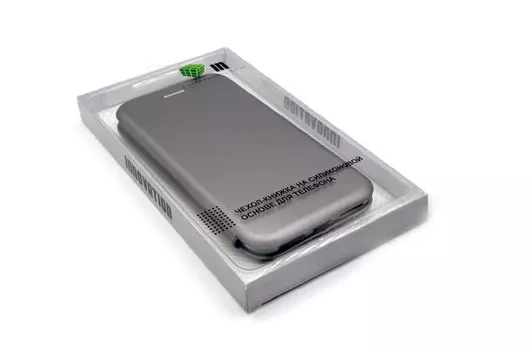 Чехол Innovation для Huawei Y5 2019 / Honor 8S Book Silicone Magnetic Silver 15434