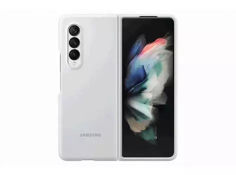 Чехол (клип-кейс) Samsung для Galaxy Z Fold3 Silicone Cover белый (EF-PF926TWEGRU)
