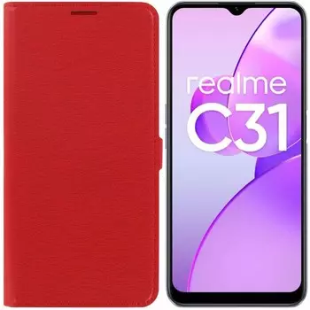 Чехол-книжка Krutoff Eco Book для Realme C31 красный
