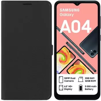 Чехол-книжка Krutoff Eco Book для Samsung Galaxy A04 (A045) черный