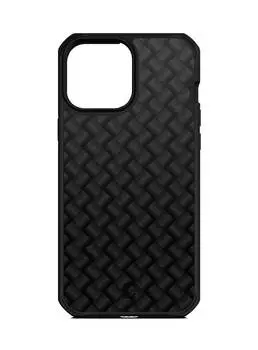 Чехол-накладка антибактериальный ITSKINS HYBRID CARBON для iPhone 13 mini (5.4"),12К, черный