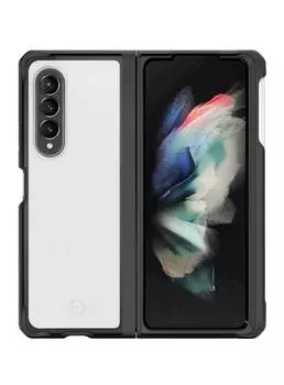 Чехол-накладка антибактериальный ITSKINS HYBRID SOLID для Samsung Galaxy Z Fold 3, черный/прозрачный
