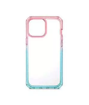 Чехол-накладка антибактериальный ITSKINS SUPREME PRISM для iPhone 13 Pro (6.1"), голубой/сиреневый