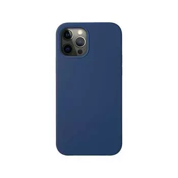 Чехол накладка Deppa Liquid Silicone Pro для Apple iPhone 12/12 Pro, синий, картон