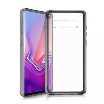 Чехол-накладка ITSKINS HYBRID MKII для Samsung Galaxy S10 plus чёрный/прозрачный