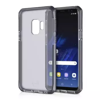 Чехол-накладка ITSKINS SUPREME FROST для Samsung Galaxy S9 серый/чёрный