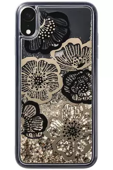 Чехол-накладка LAUT LIQUID GLITTER для Apple iPhone XR цветы