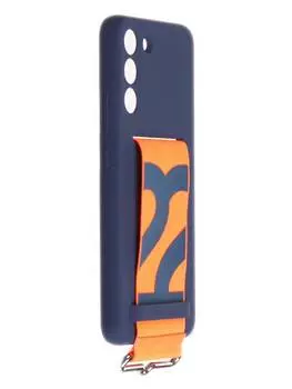 Чехол-накладка Samsung EF-GS906TNEGRU Silicone with Strap Cover для Galaxy S22+, темно-синий
