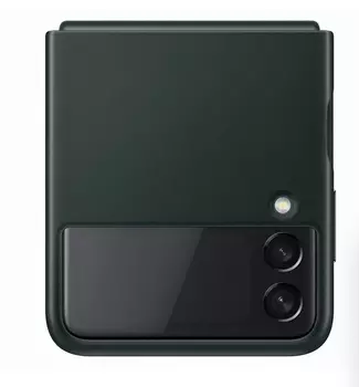 Чехол-накладка Samsung EF-VF711LGEGRU Leather Cover для Samsung Galaxy Z Flip 3 зелёный