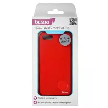 Чехол Olmio Velvet для iPhone 7/8 Plus (красный)