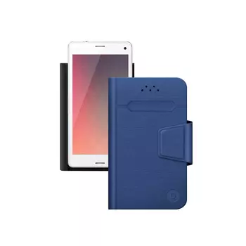 Чехол-подставка Deppa для смартфонов Wallet Fold M 4.3''- 5.5'' синий