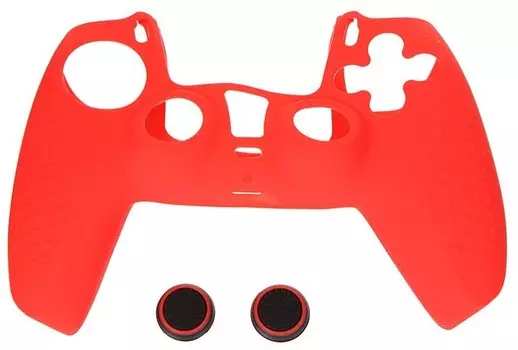 Чехол Red Line для PS5 Anti-Slip Silicone Red HS-PS5305C / УТ000025561