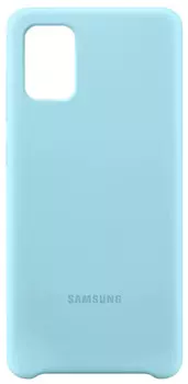 Чехол Samsung Galaxy A71 Silicone Cover голубой (EF-PA715TLEGRU)