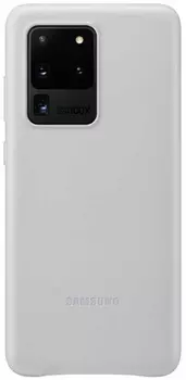 Чехол Samsung Galaxy S20 Ultra Leather Cover серебристый (EF-VG988LSEGRU)