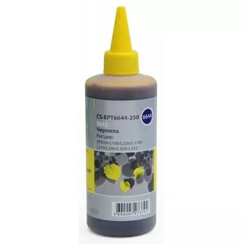 Чернила Cactus CS-EPT6644-250 для Epson L100/L110/L120/L132/L200/L210/L222/L300/L312/L3, желтый