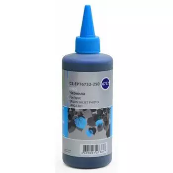 Чернила Cactus CS-EPT6732-250 для Epson L800/L810/L850/L1800, голубой