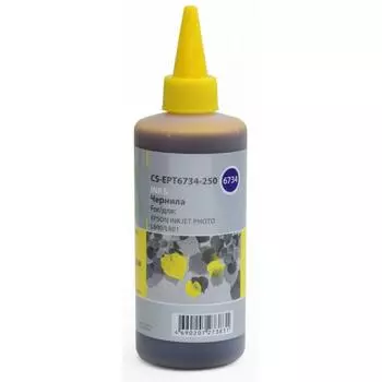 Чернила Cactus CS-EPT6734-250 для Epson L800/L810/L850/L1800, желтый
