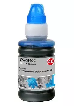 Чернила Cactus CS-GI40C голубой70мл для Canon Pixma G5040/G6040/GM2040