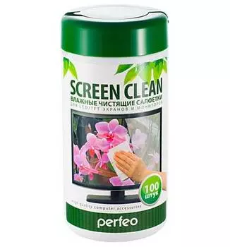 Чистящие салфетки Perfeo Screen Clean для LCD/TFT экранов и мониторов 100шт PF-T/SC-100
