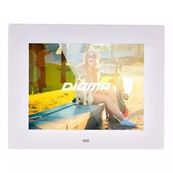 Цифровая фоторамка Digma PF-833 8" white, ПДУ, Видео