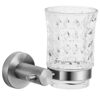 Cтакан стеклянный с настенным держателем Savol 56 (S-005658)