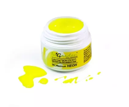 Цветной гель InGarden Color gel 28 Желтый неон (5г.)