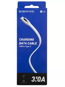 Дата-кабель Borofone BU8 Glory, USB - Type-C, белый (03149)