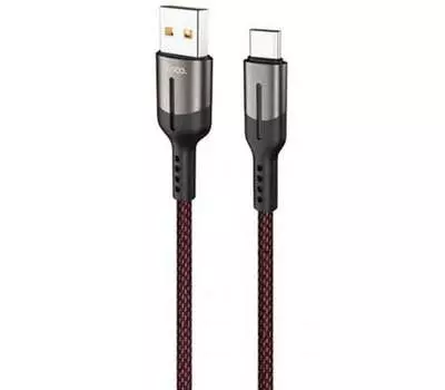 Дата-кабель Hoco U68 Gusto flash, USB - Type-C, 5A, черный (10604)
