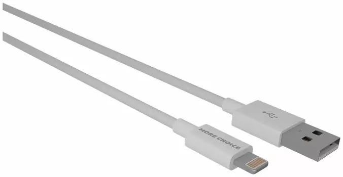 Дата-кабель More choice Smart USB 2.4A для Lightning 8-pin K42Si ТРЕ 1м (White)