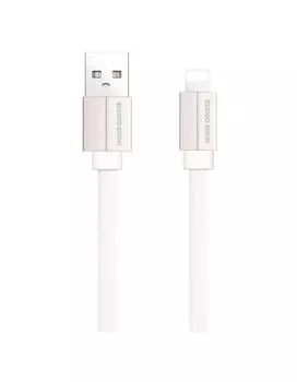 Дата-кабель More choice USB 2.1A для Lightning 8-pin плоский K20i нейлон 1м (White)