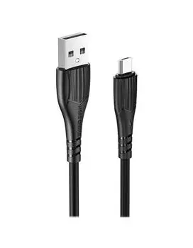 Дата-кабель More choice USB 2.4A для micro USB K22m TPE 1м (Black)
