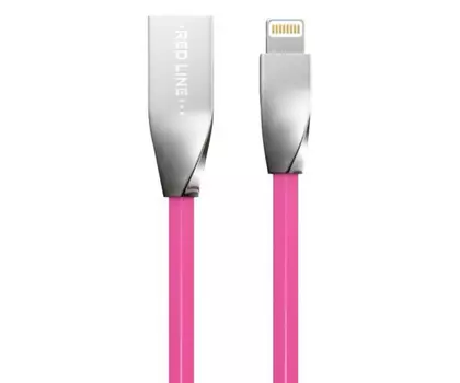Дата-кабель Red Line SMART HIGH SPEED USB - 8 - pin для Apple, розовый УТ000010035