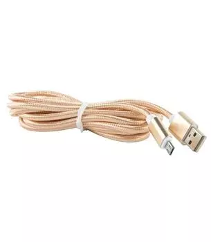 Дата-кабель Red Line USB - micro USB нейлоновая оплетка, золотой УТ000013406