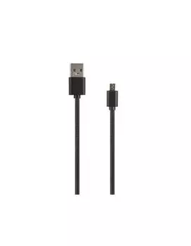 Дата-кабель Red Line USB - microUSB, 2А, 50см, нейлон. оплетка, черный УТ000025009
