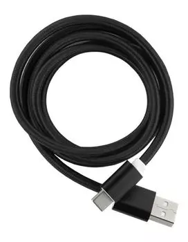 Дата-кабель Red Line USB - Type-C (50 см), 5А, нейлоновая оплетка, черный