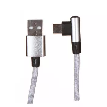 Дата-Кабель Red Line USB - Type-C, L-образный, серый
