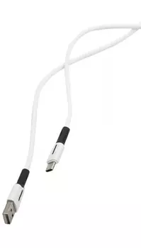 Дата-Кабель USAMS-SJ433 USB - Type-C с индикатором (1 м) силиконовый, белый (SJ433USB01)