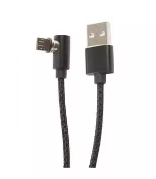 Дата-Кабель USAMS US-SJ446 U54 USB – Micro USB, 2A (1 м), магнитный, нейлоновая оплетка, черный (SJ446USB01)