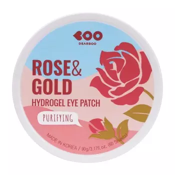DEARBOO. Гидрогелевые патчи с экстрактами розы и частицами золота ROSE &amp; GOLD HYDROGEL 90г/60шт.