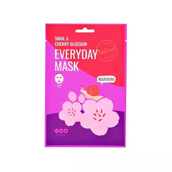 DEARBOO. Тканевая маска с экстрактом муцина улитки и цветов сакуры SNAIL&amp;CHERRY BLOSSOMEVERYDAY 27мл