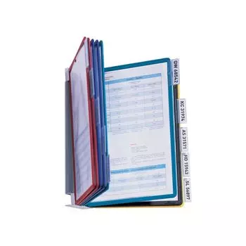 Демосистема настенная на 10 панелей металлическая с 10 цветными панелями, DURABLE (Германия) VARIO, 5567-00