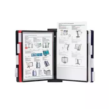 Демосистема настенная с 10 цветными панелями А4, черная, BRAUBERG SOLID, 236721