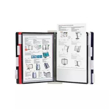 Демосистема настенная с 10 цветными панелями А4, серая, BRAUBERG SOLID, 236722