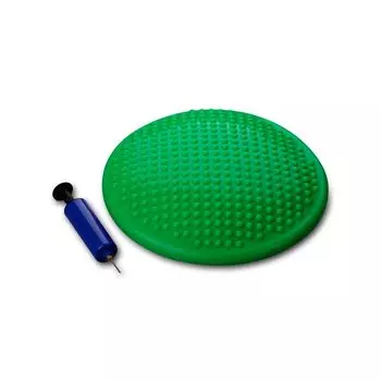 Диск массажный балансировочный INDIGO "Равновесие" SLIM с насосом, 1BC 33-1, Зеленый, 33 см