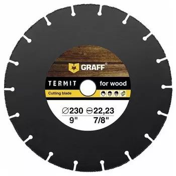 Диск отрезной по дереву для УШМ Graff Termit 230 230x22,23