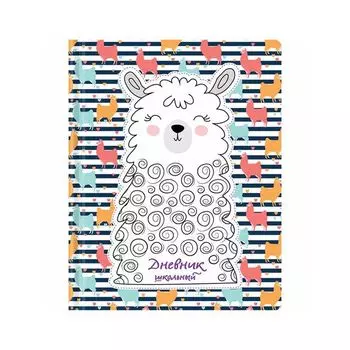 Дневник 1-4 класс 48 л., обложка кожзам твердая, аппликация, ЮНЛАНДИЯ, "Милашка", 105478