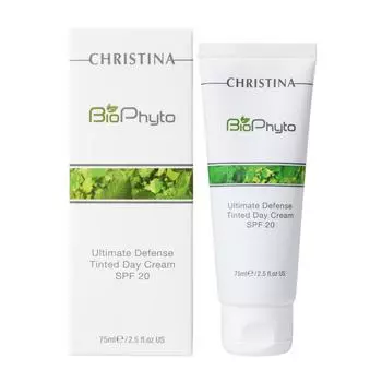 Дневной крем «Абсолютная защита» SPF 20 с тоном Christina Bio Phyto Ultimate Defense Tinted Day Cream SPF 20, 75 мл