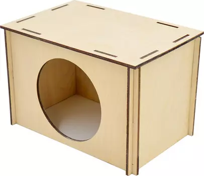 Домик для грызунов Прямоугольный, фанера 15*10*10 см